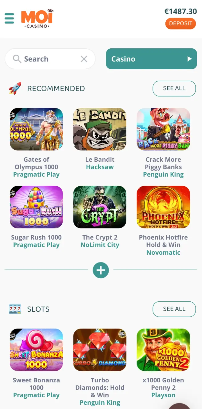 MoiCasino — Eksklusiiviset bonukset ja kampanjat